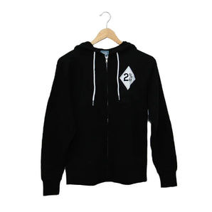 Hoodie (Biker, Black, zip-up)