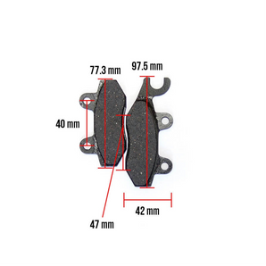 Brake Pads (6.7 x 42 x 9 / 77.3 x 42 x 9); Kymco, Honda