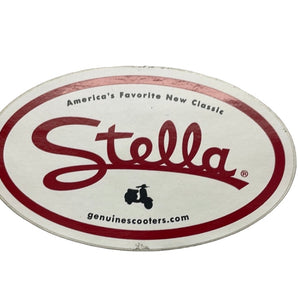 Stella Logo Sticker, White Oval