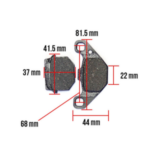 Prima Brake Pads; Piaggio, TGB, Roughhouse 2018+, Genze