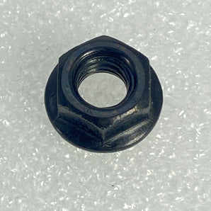 NUT - M6, HEXAGON FLANGE, BLACK