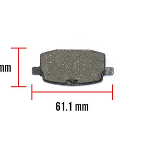 Brake Pads (61.1 x 27.1 x 7.3); Genuine RH50, Yamaha Zuma 50