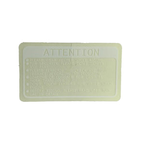 DECAL - NOTICE ADHESIVE LABEL