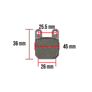 Brake Pads  (36 x 45 x 6mm); Derbi, Italijet