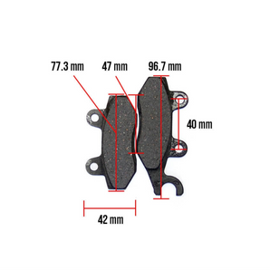 Brake Pads  (96.7 x 42 x 9 / 77.3 x 42 x 9) ; Kymco