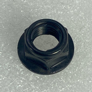 NUT - 0X1.25, BLACK, LOCKING HEXAGON FLANGE