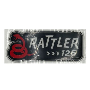 DECAL - RATTLER 125 NAME BADGE WITH LOGO