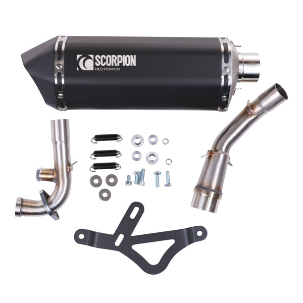 Scorpion Exhaust (Black); Vespa GTS, GT300 – Scooterworks USA, LLC